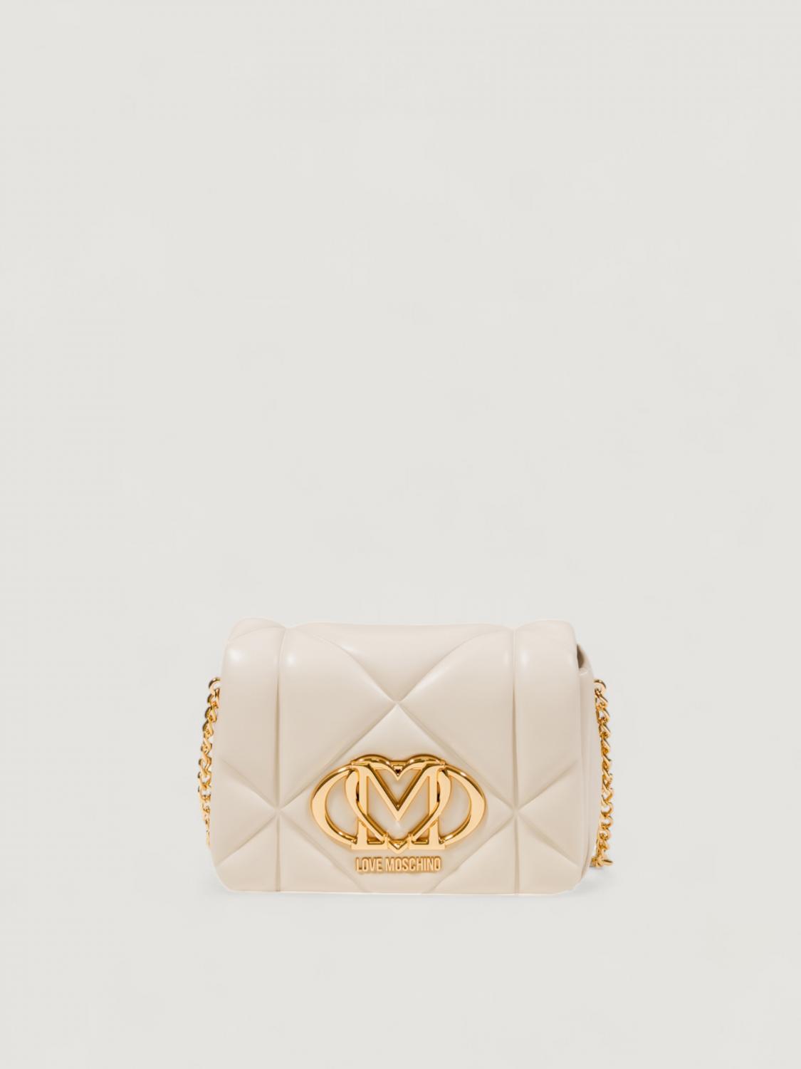 Love Moschino Embossed Quilted Smart Daily Bag In Sand