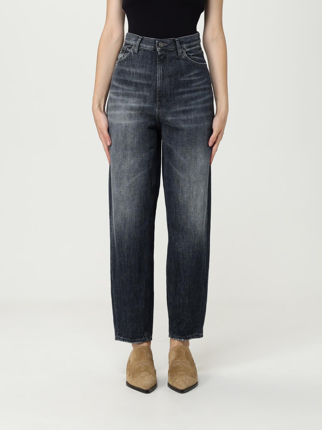 Dondup High-waisted Relaxed-fit Jeans With Vintage Wash In Multi