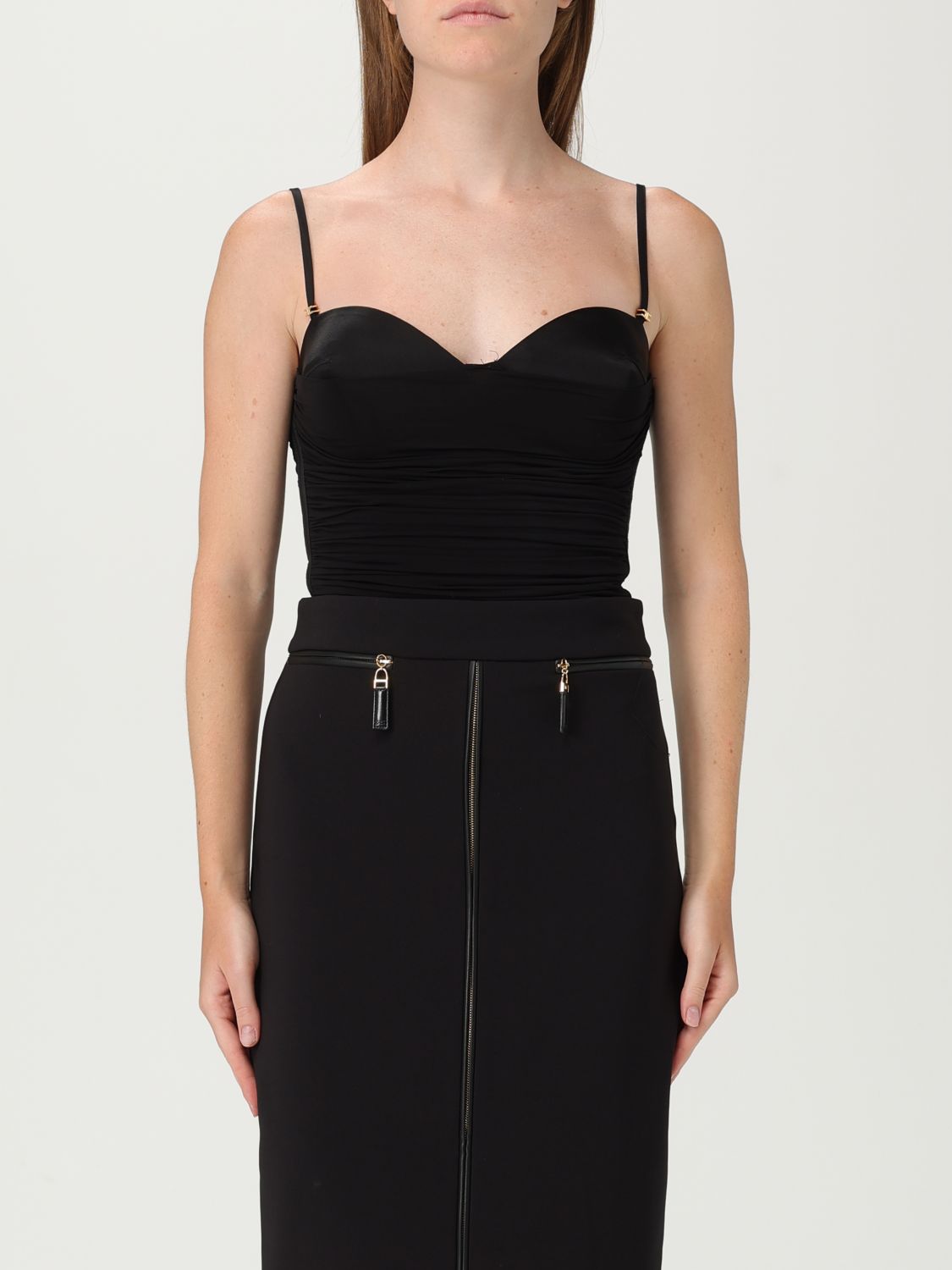 Elisabetta Franchi Bodysuit Woman Color Black In Black