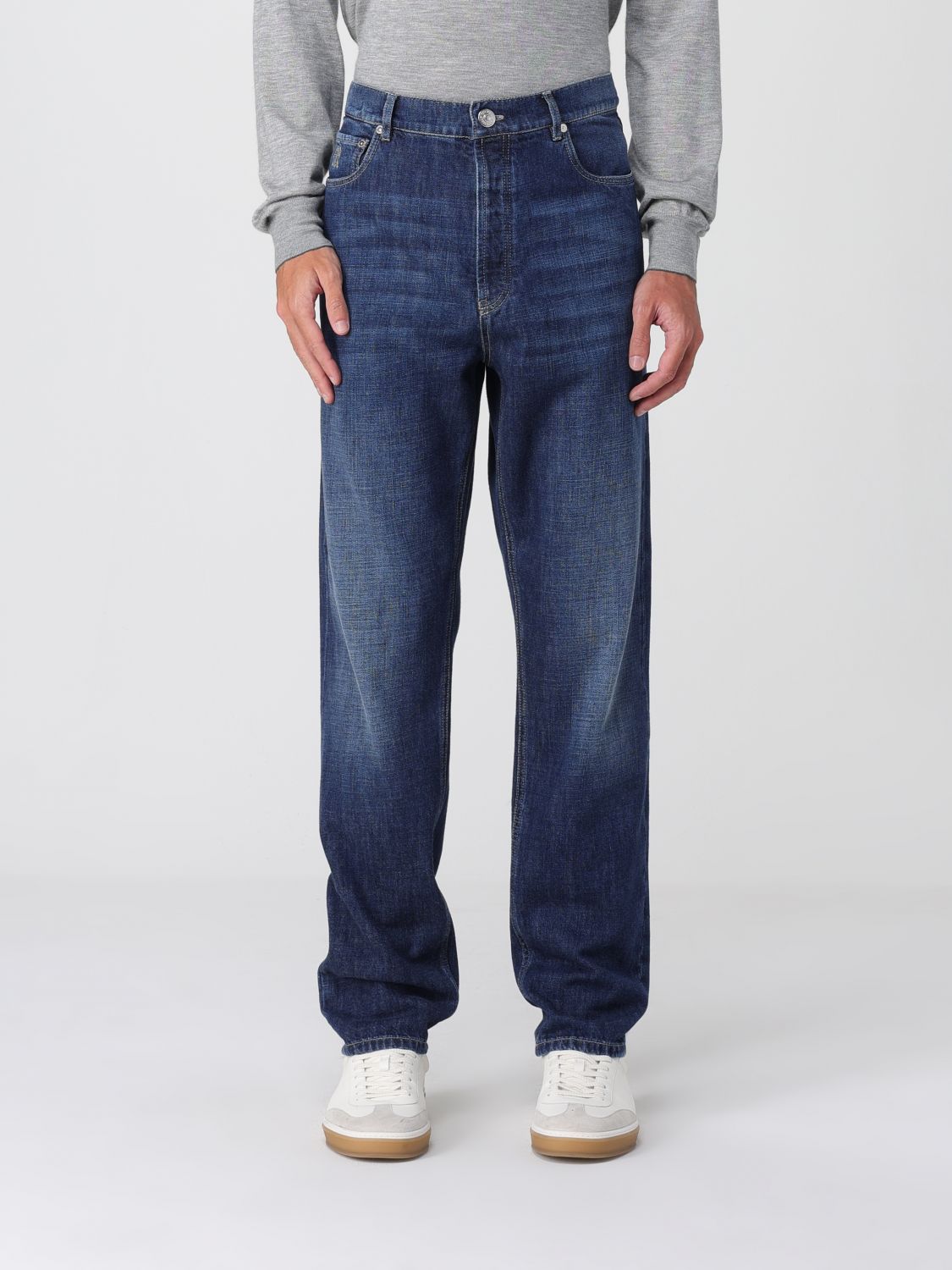 Brunello Cucinelli Jeans Men Color Denim In Blue