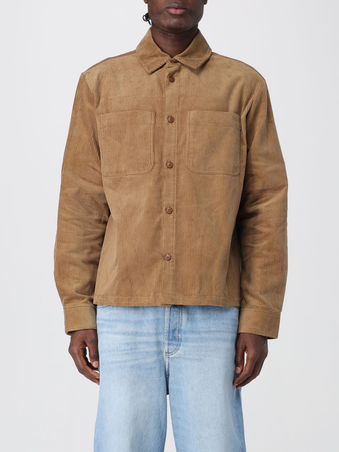 Apc Corduroy Shirt Jacket In Brown