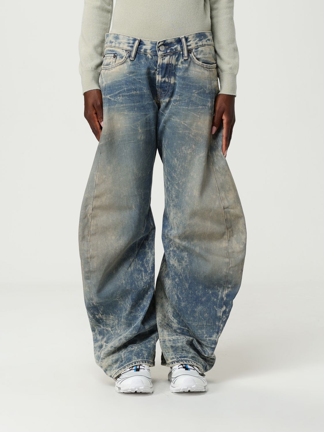 Acne Studios 5-pocket Mid Rise Organic Cotton Jeans In Blue