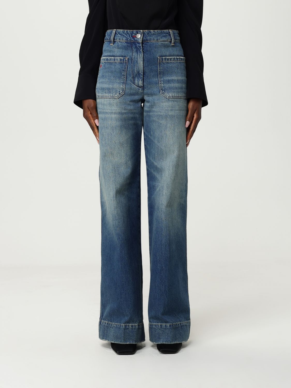 Victoria Beckham Jeans Victoria  Woman Color Blue In Blue