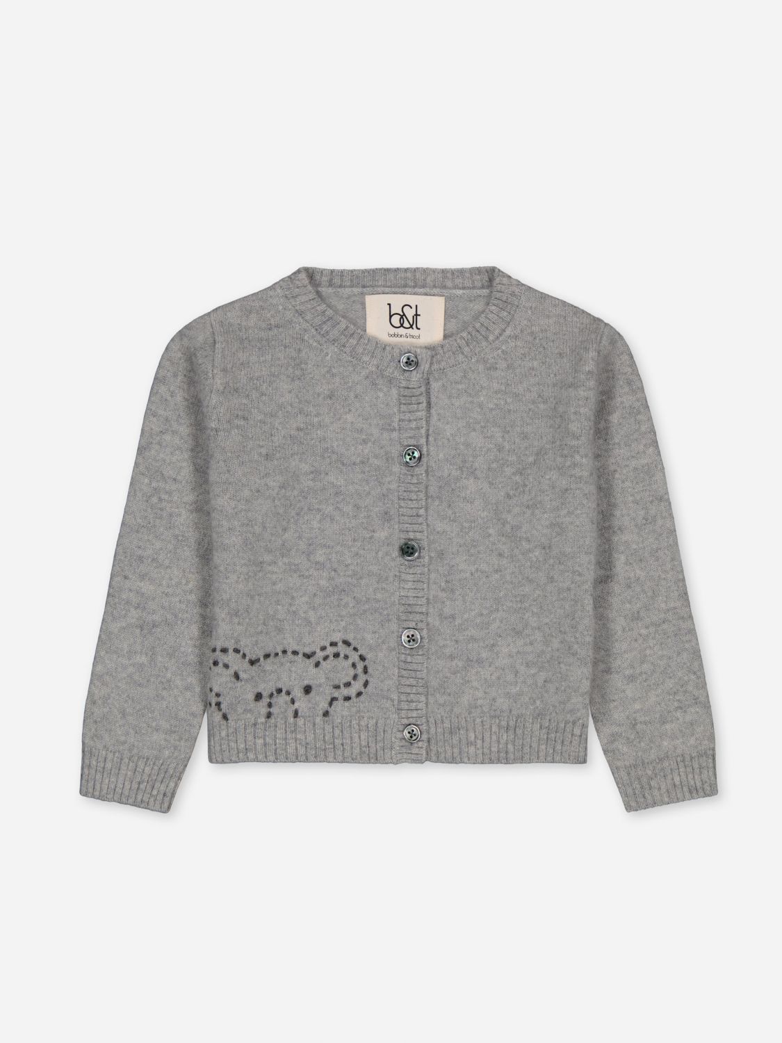 Bobbin & Tricot Sweater Kids Color Grey In Gray