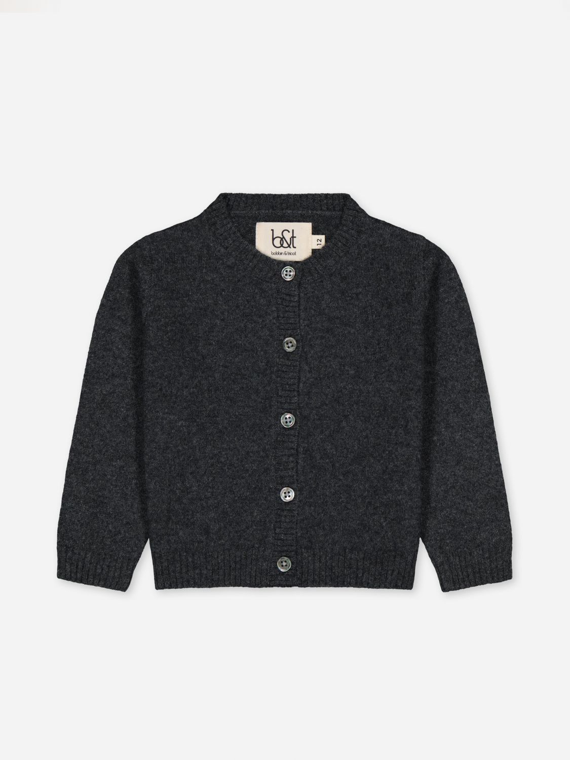 Bobbin & Tricot Sweater Kids Color Charcoal In Blue