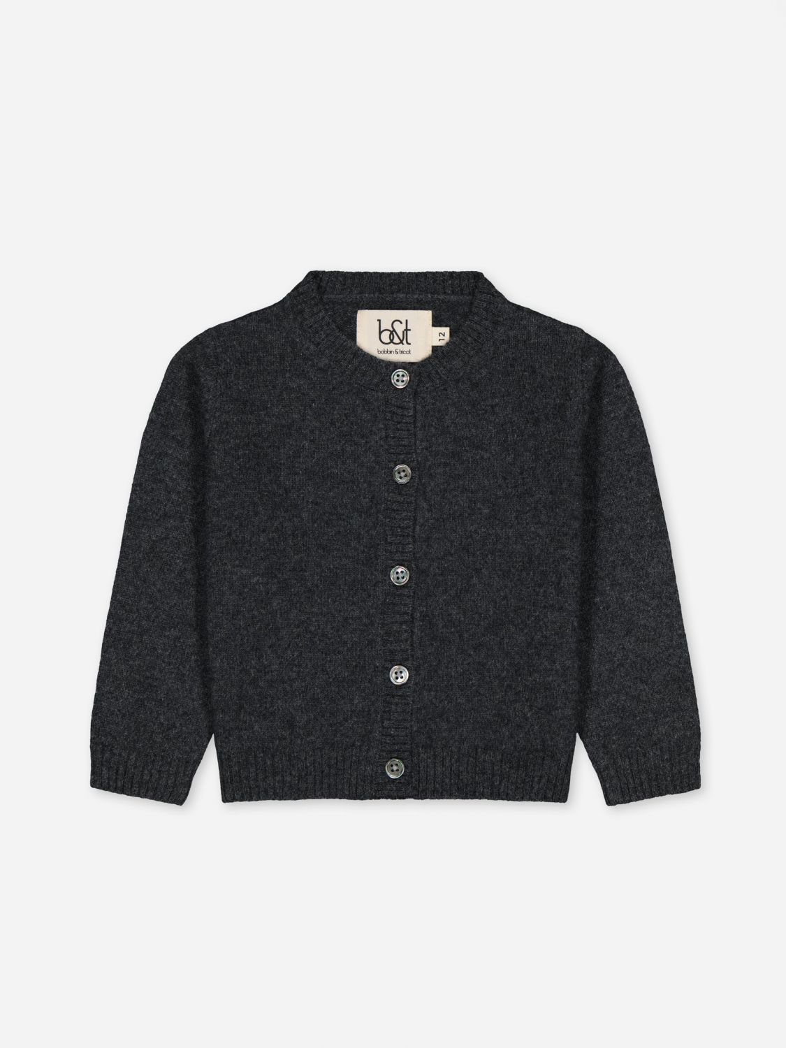 Bobbin & Tricot Sweater Kids Color Charcoal In Black