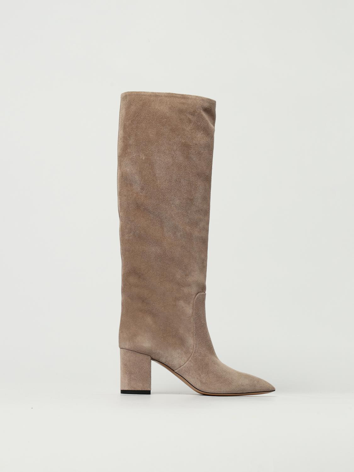 Paris Texas Anja Knee-high Block Heel Boots In Brown