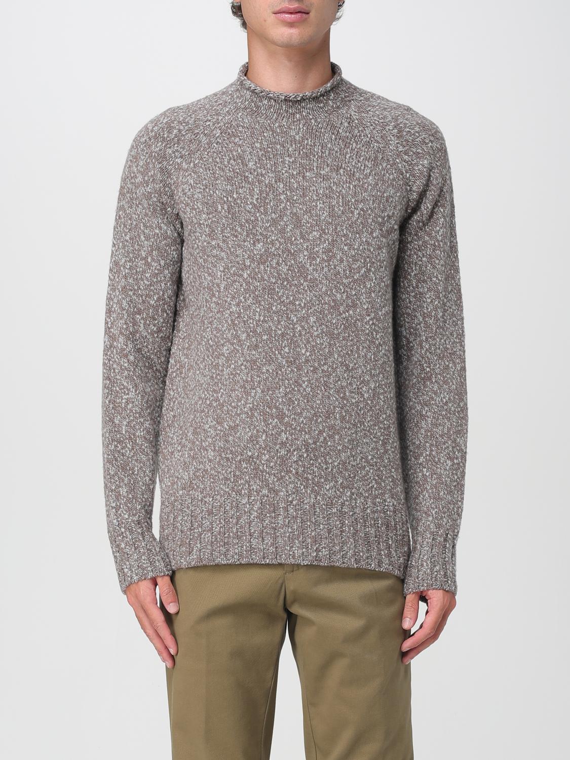 Drumohr Mock-neck Raglan-sleeve Sweater In Gray