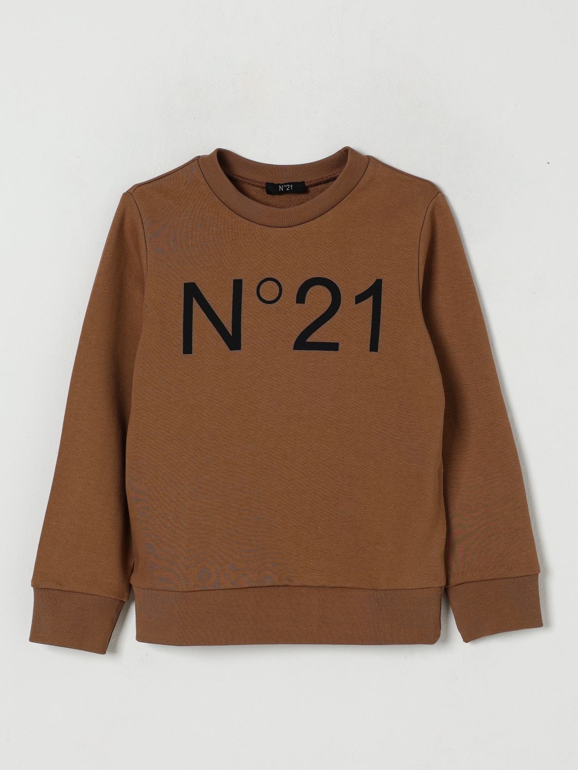 N°21 Logo-print Sweatshirt In Brown