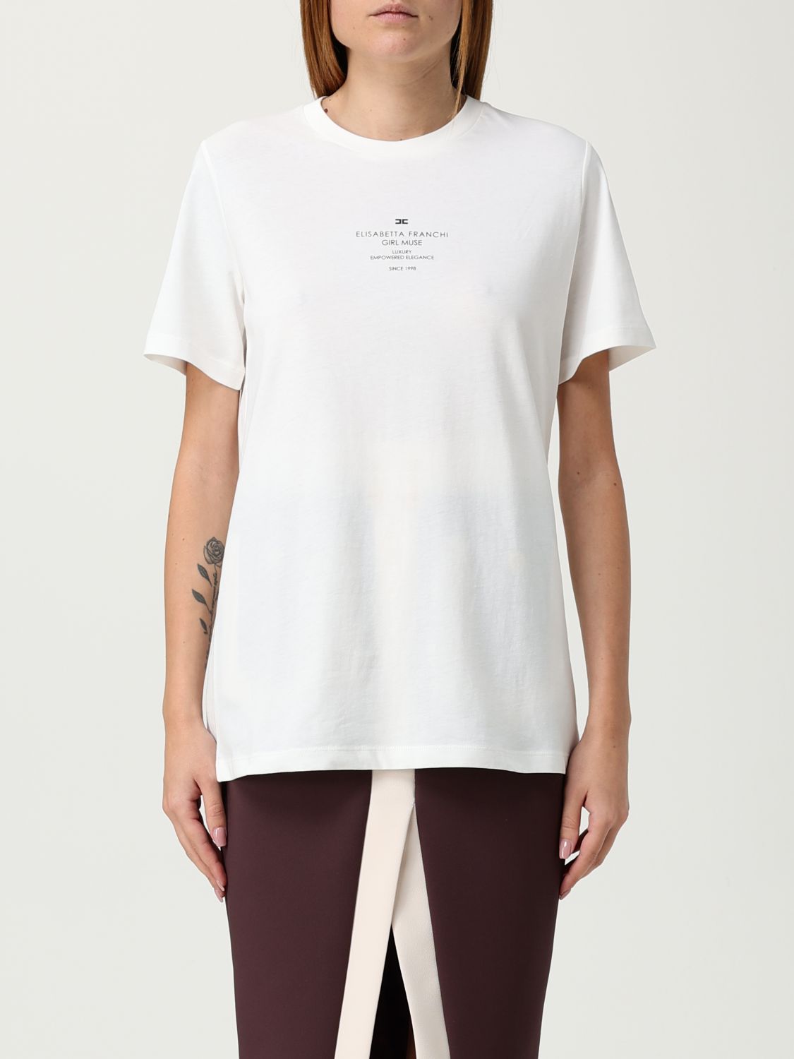 Elisabetta Franchi Sweater Woman Color White In White