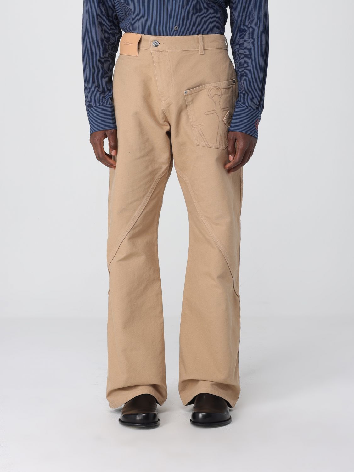 Jw Anderson Jeans  Men Color Beige In Brown