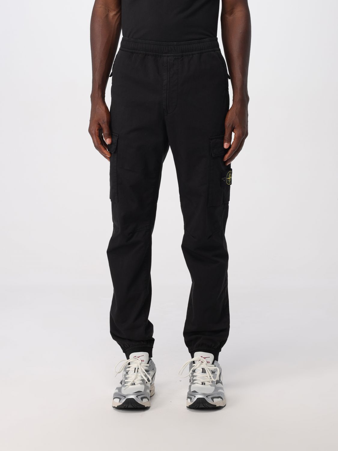 Stone Island Pants Men Color Black In Black