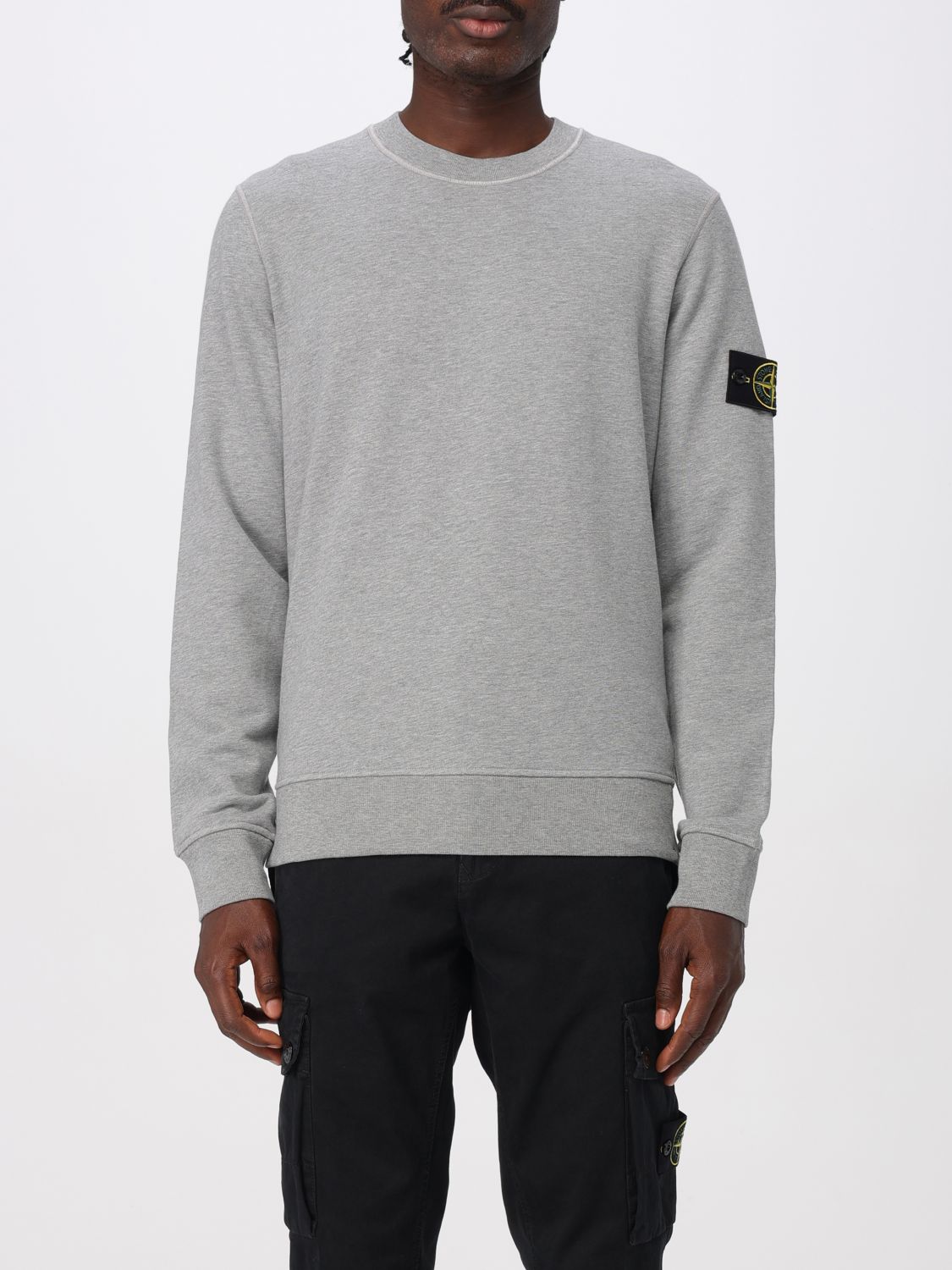 Stone Island 5100056 Lambswool Sweater In Gray