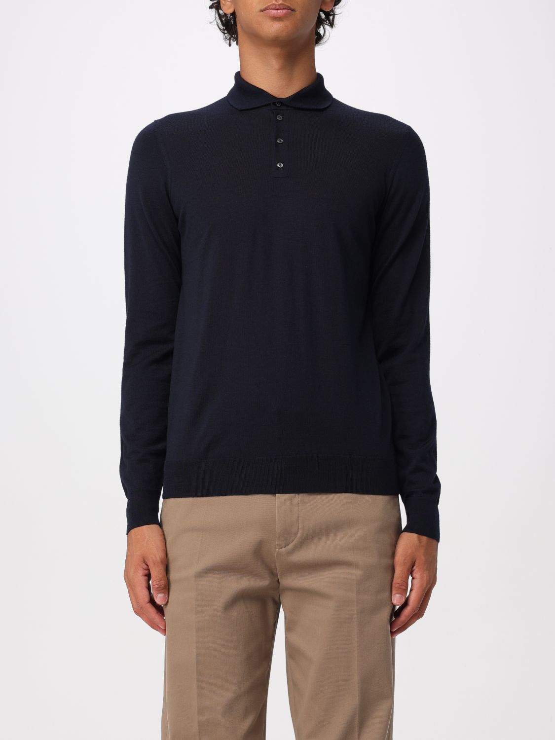 Drumohr Polo Shirt Men Color Blue In Black