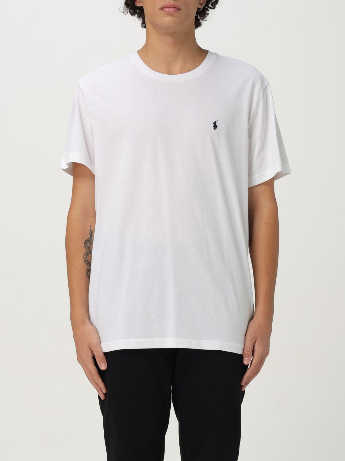 Polo Ralph Lauren Heavy Cotton T-shirt With Logo Embroidery In White