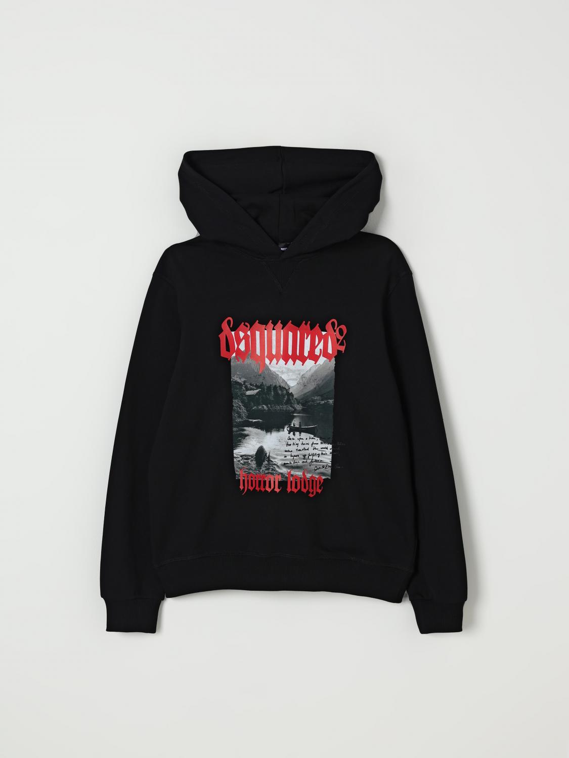 Dsquared2 Graphic-print Hoodie In Black