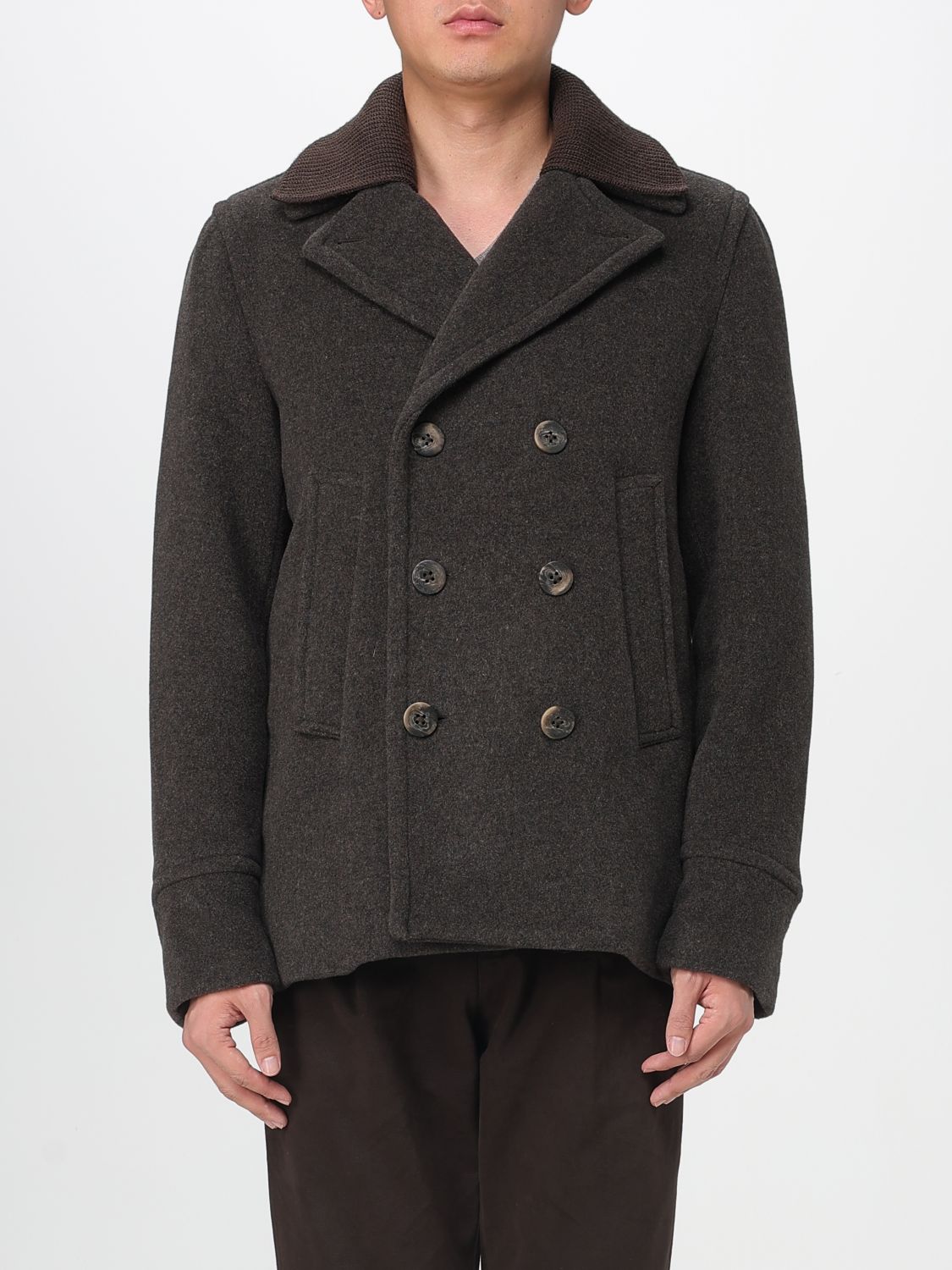 Paul & Shark Coat Men Color Brown In Black