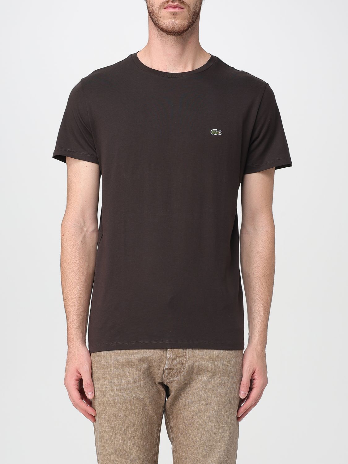 Lacoste T-shirt  Men Color Brown In Brown