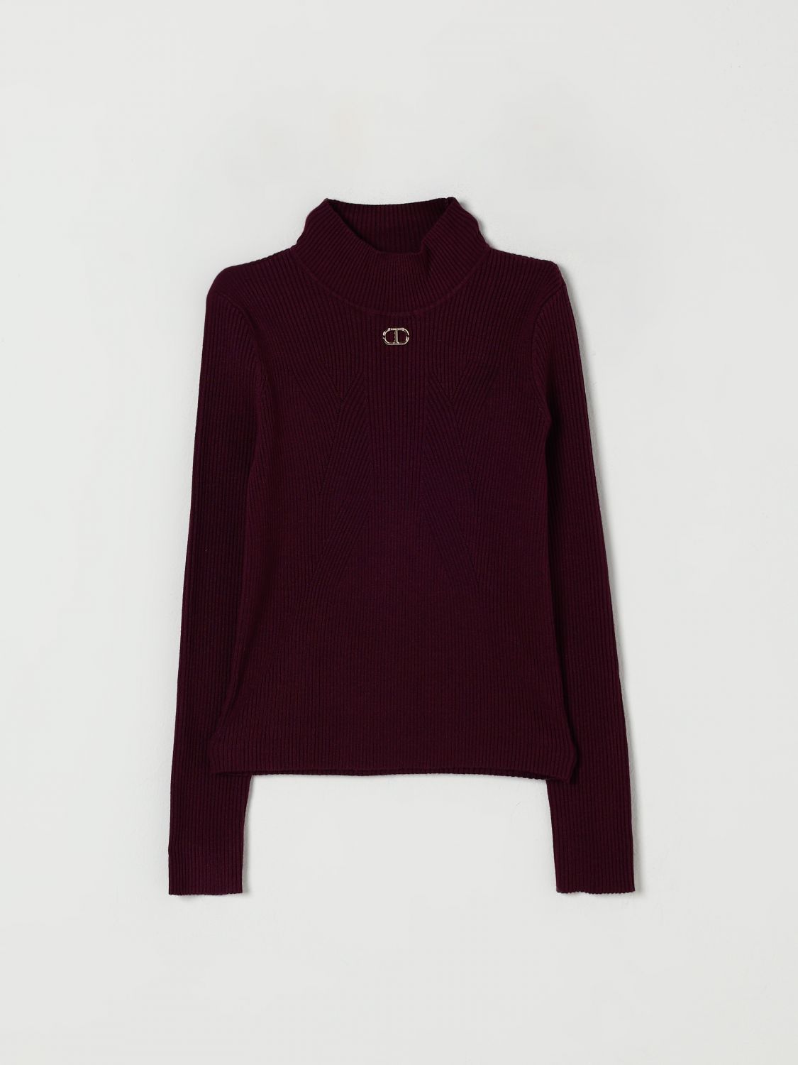 Twinset Sweater Kids Color Violet In Black