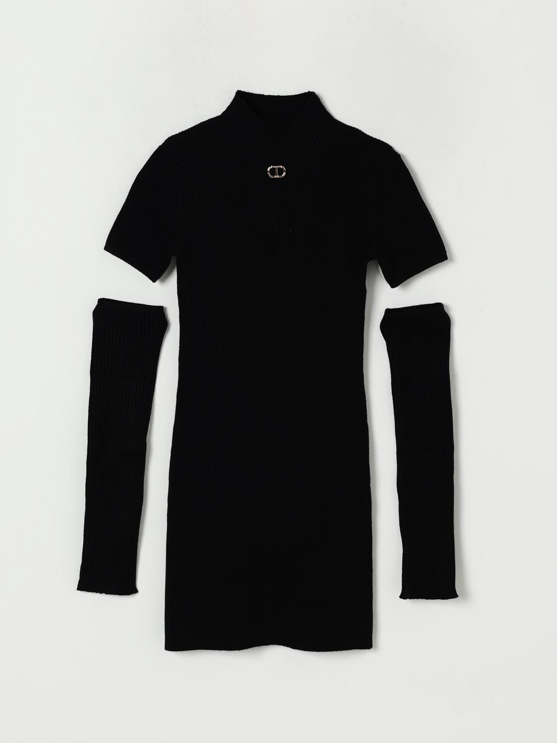 Twinset Dress Kids Color Black In Black