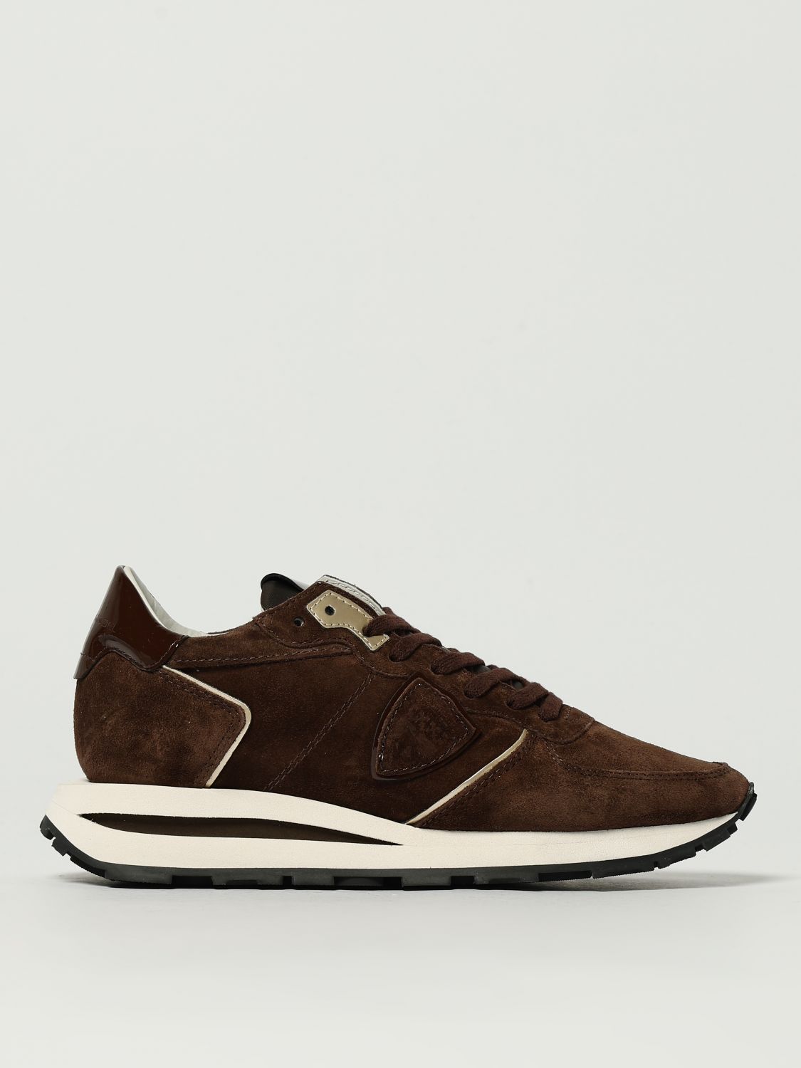 Philippe Model Paris Suede Sneakers With Lace-up Design In Brown
