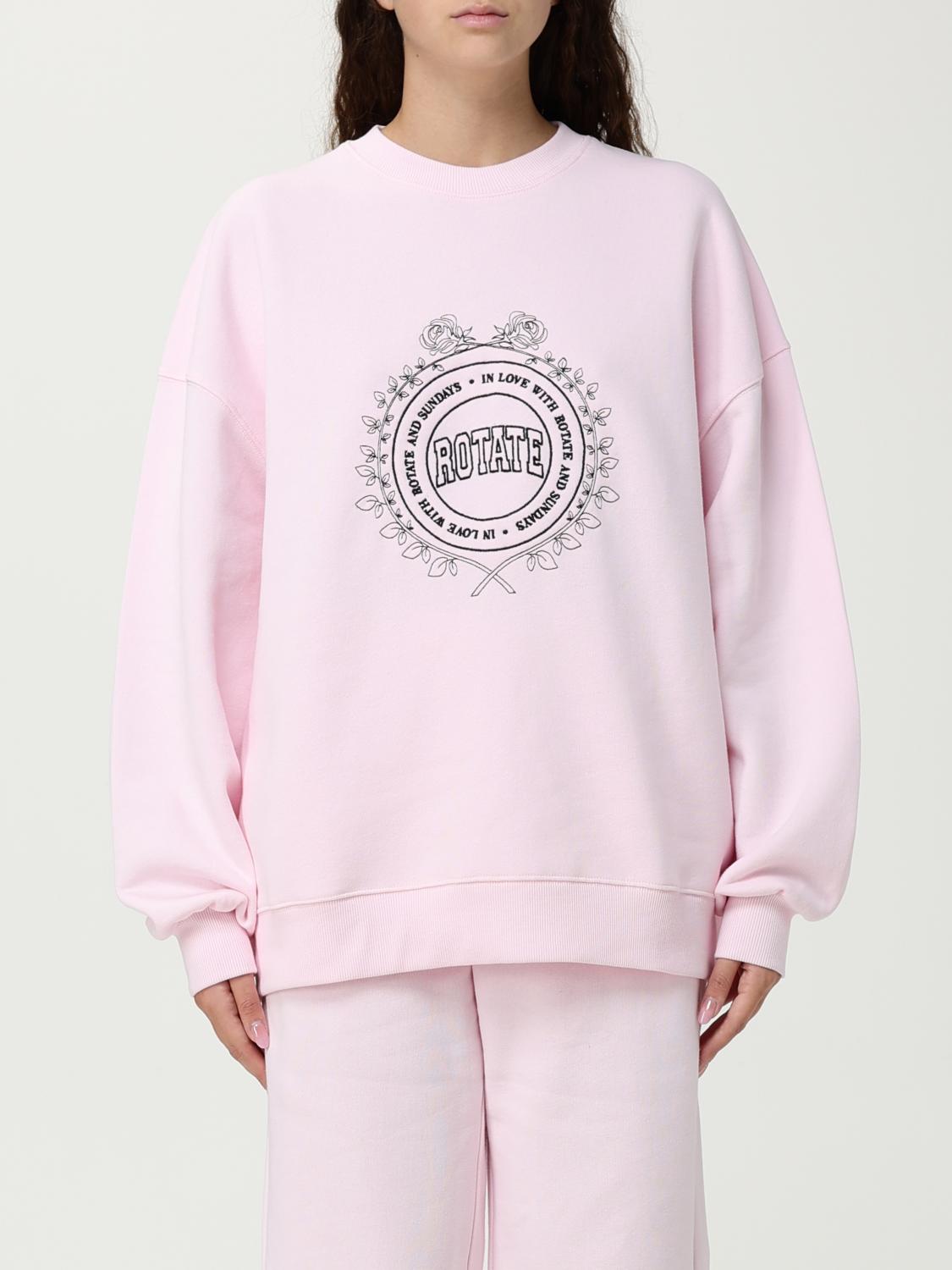 Rotate Birger Christensen Sweatshirt With Logo In Pink