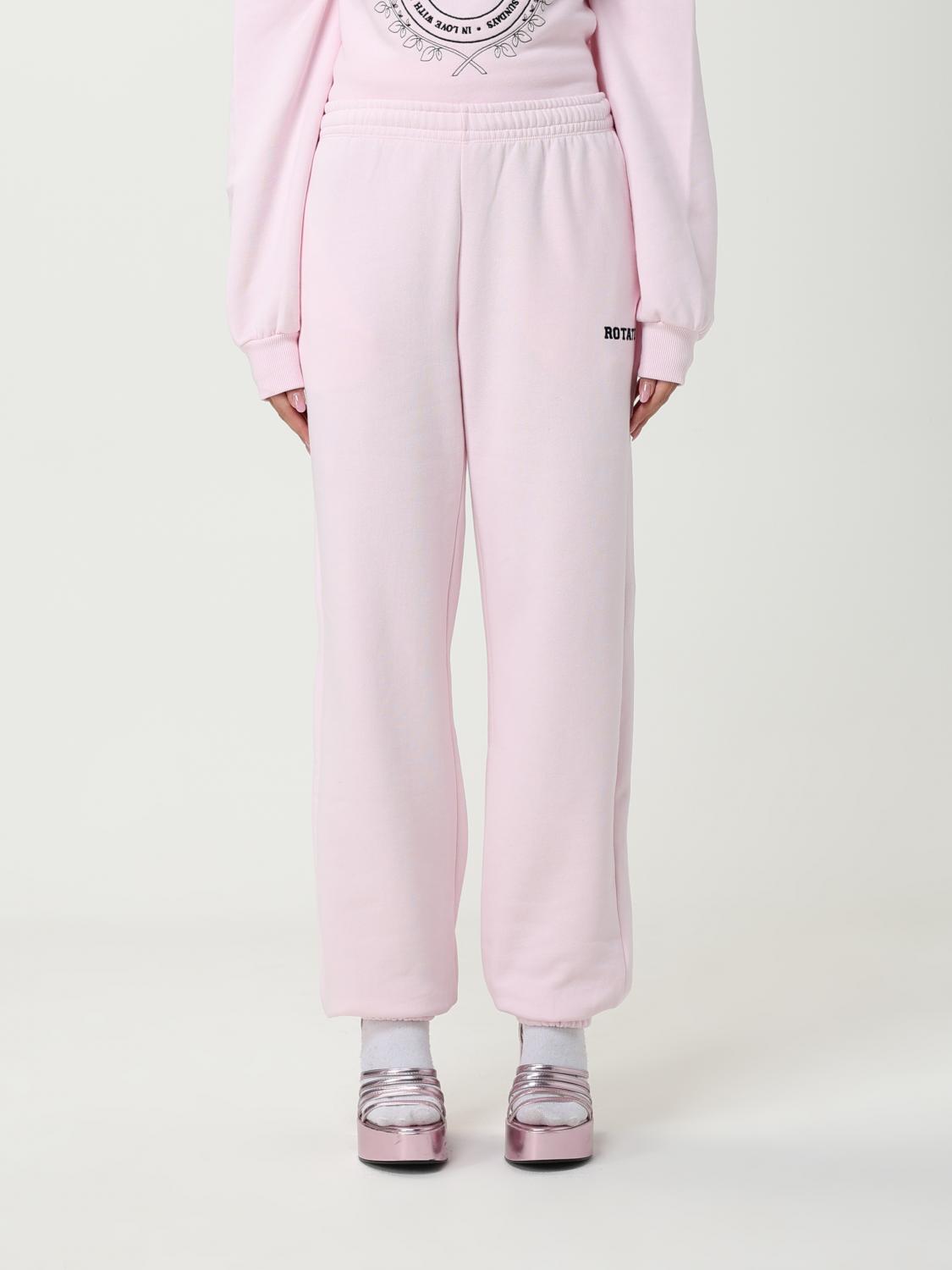 Rotate Birger Christensen Pants Rotate Woman Color Pink In Pink