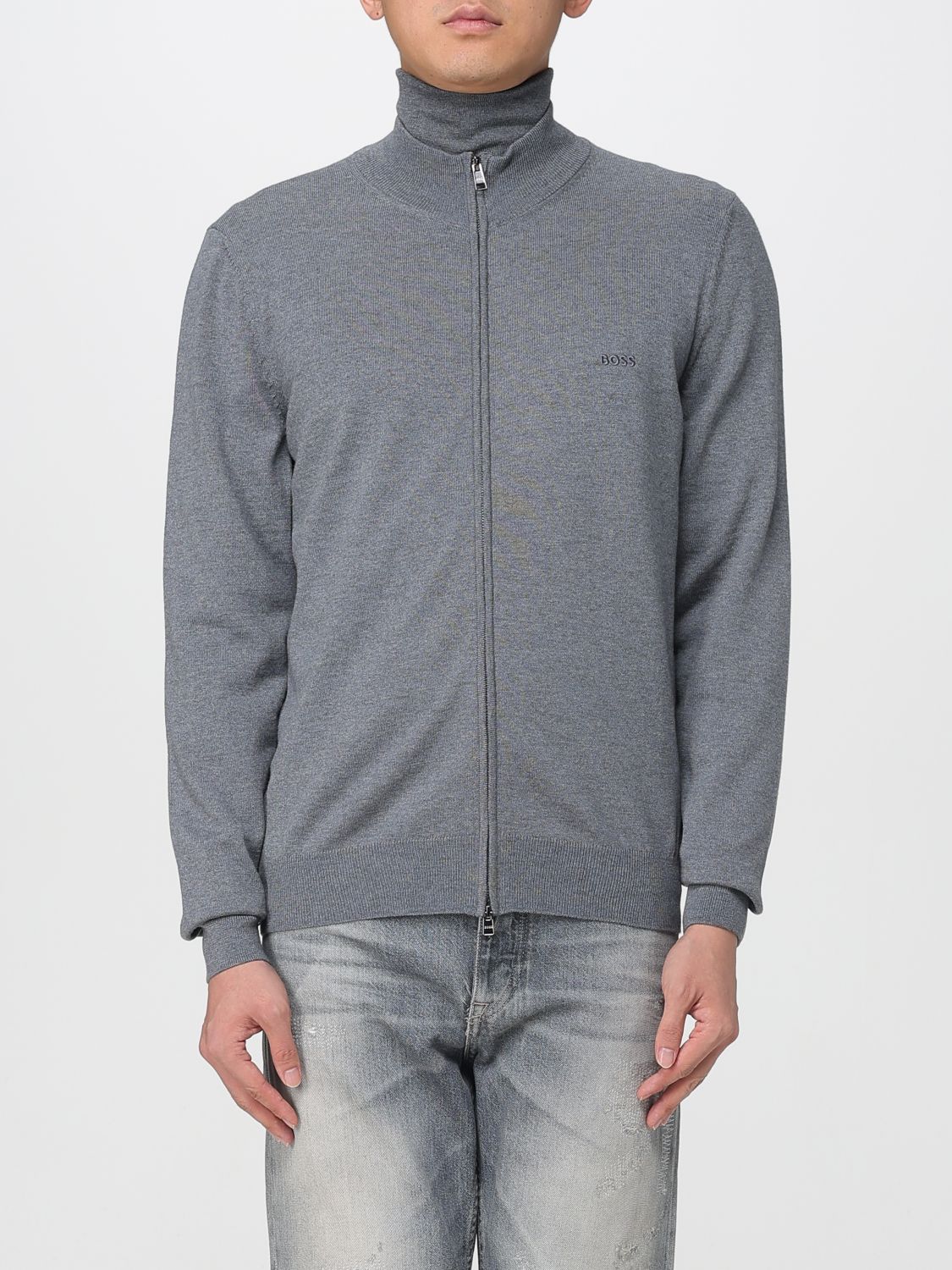 Hugo Boss Sweater Boss Men Color Grey In Gray