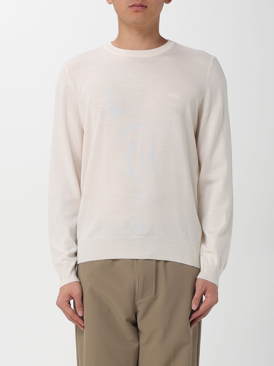 Hugo Boss Sweater Boss Men Color White In White