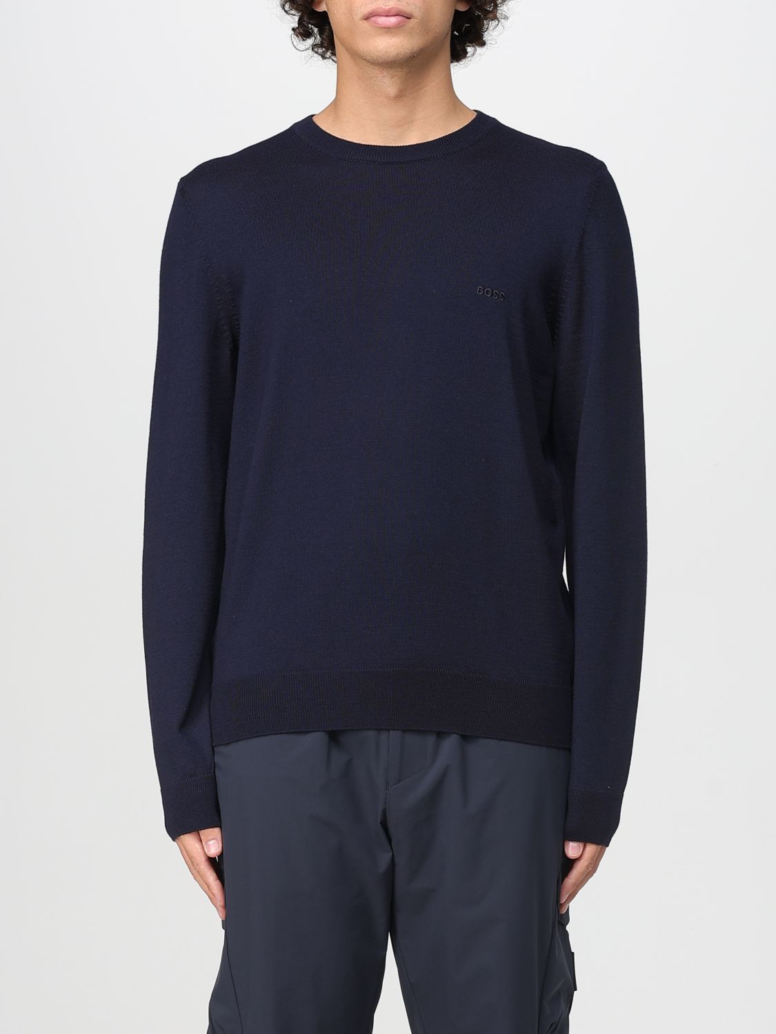 Hugo Boss Sweater Boss Men Color Blue In Blue