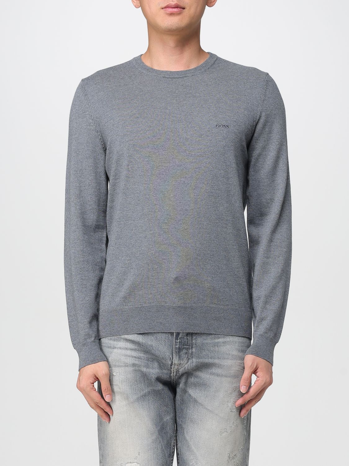 Hugo Boss Sweater Boss Men Color Grey In Gray