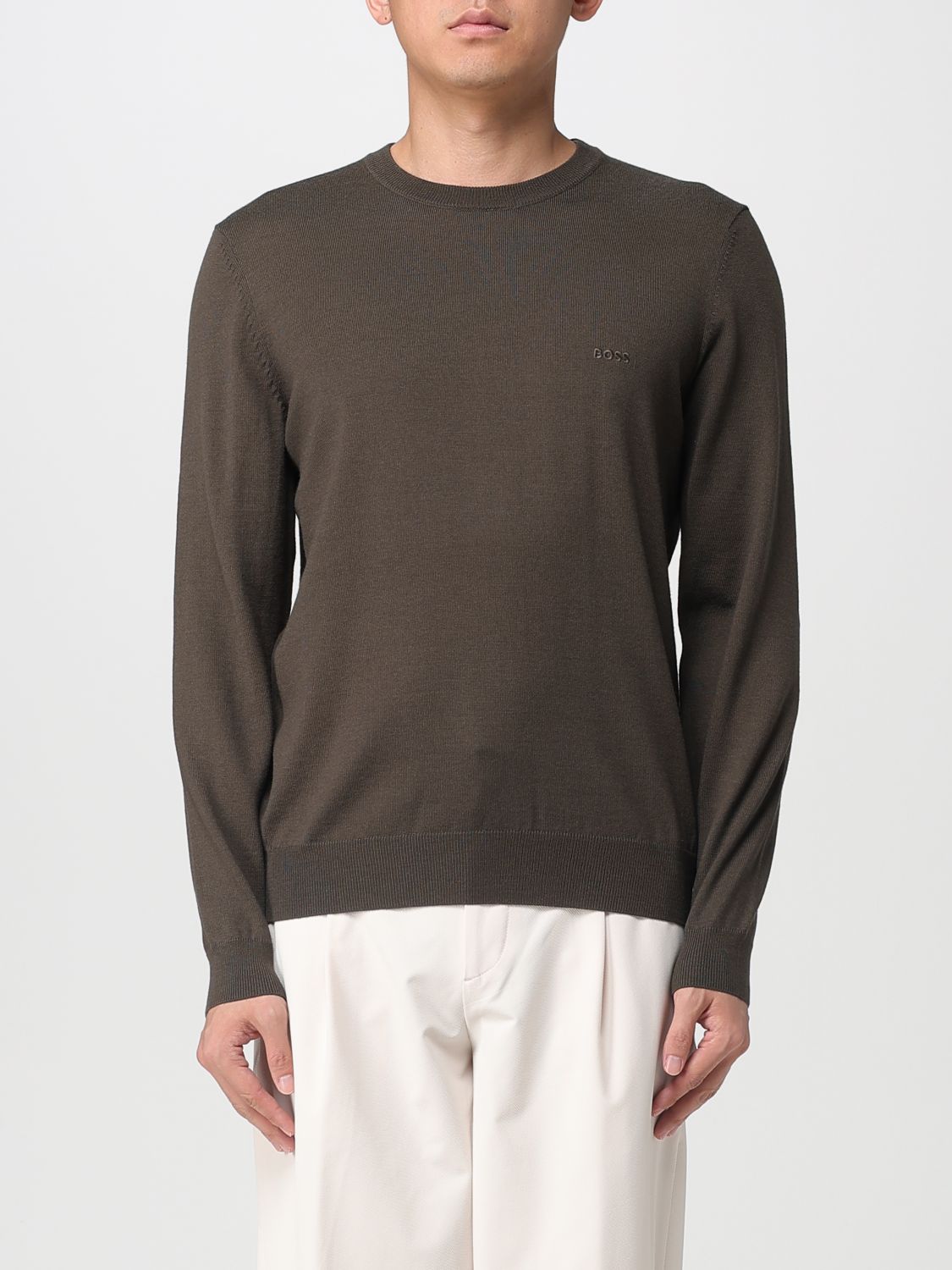 Hugo Boss Sweater Boss Men Color Grass Green In Multi