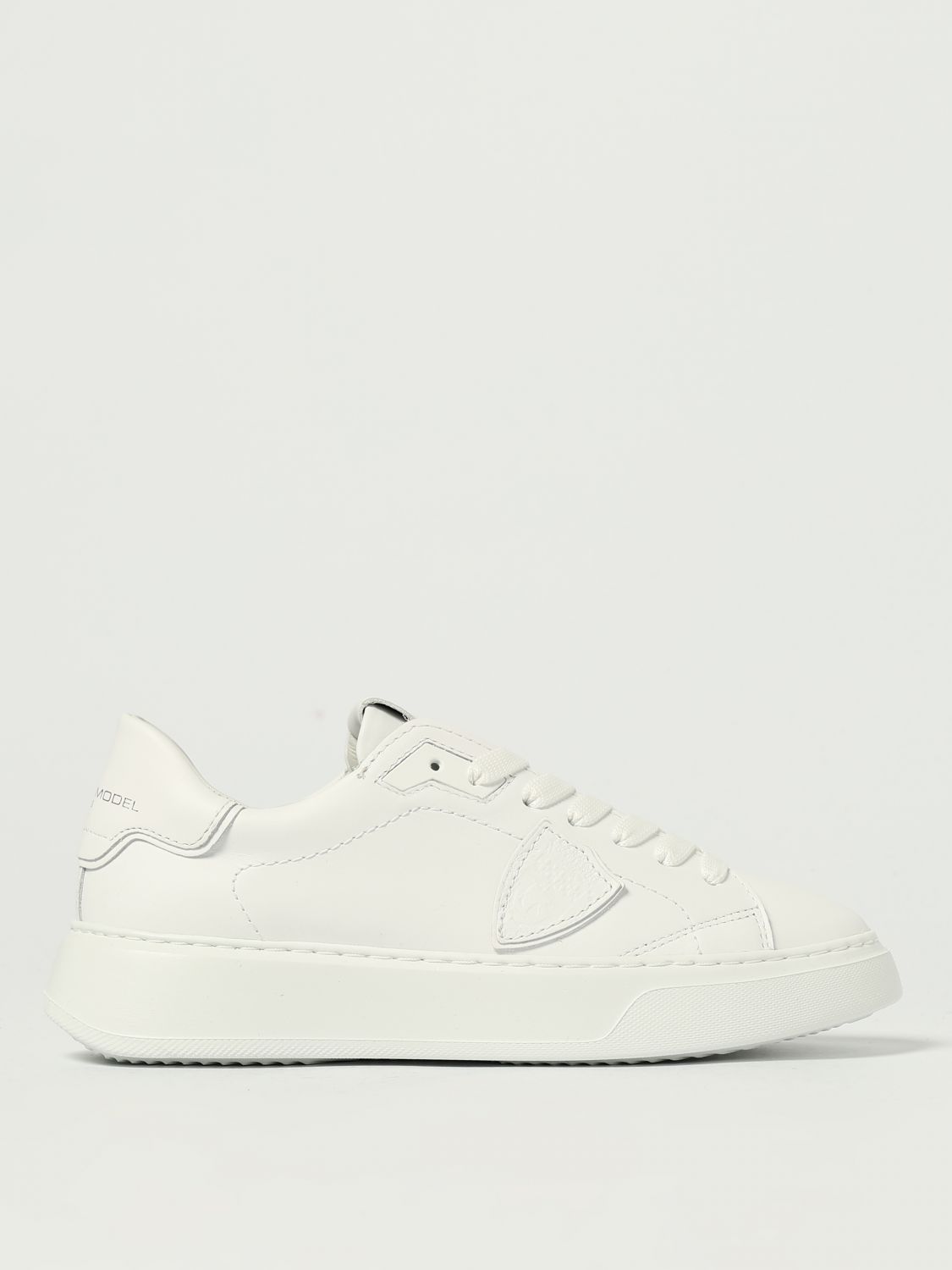 Philippe Model Logo-patch Low-top Sneakers In White