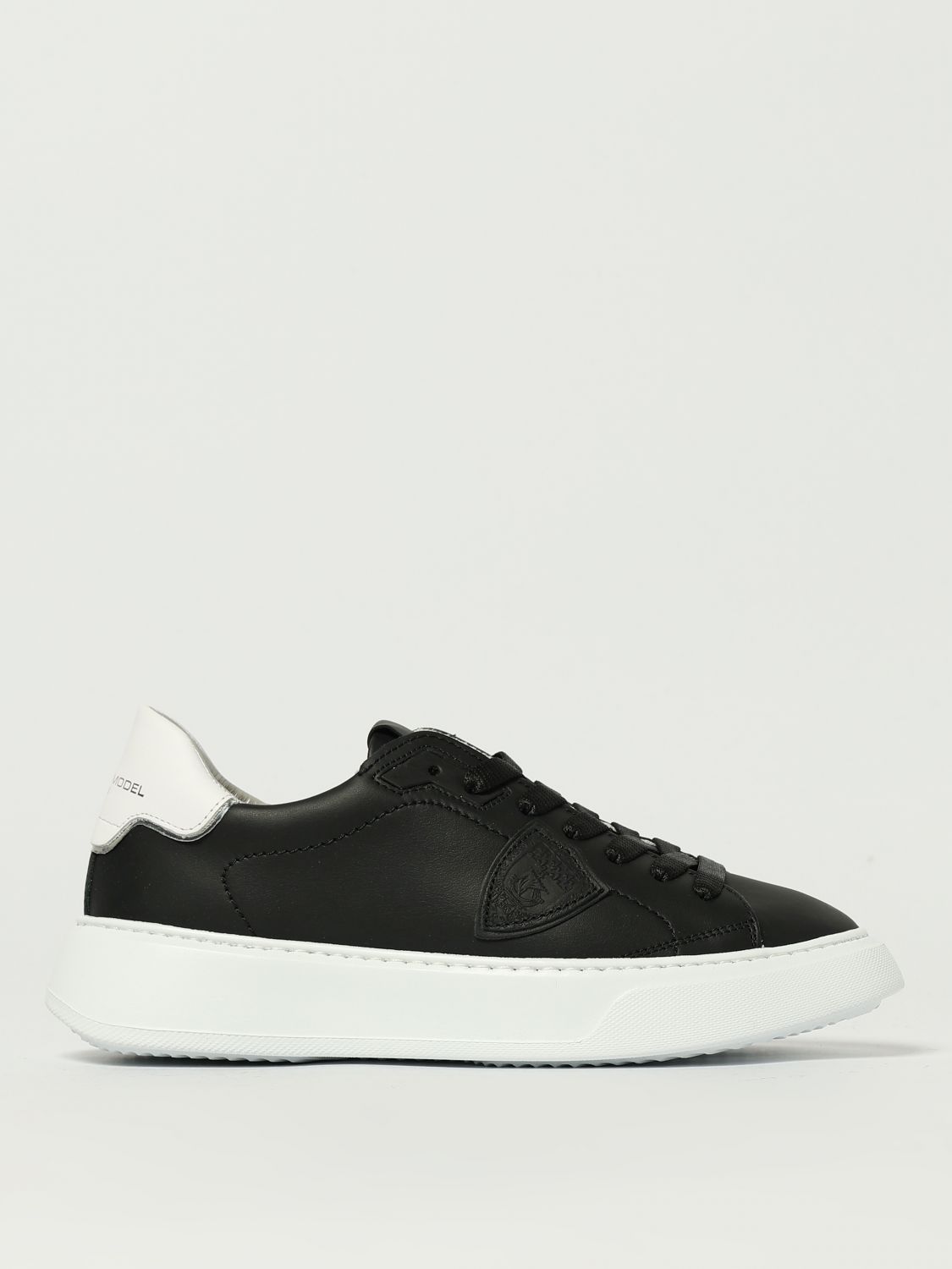 Philippe Model Temple Veau Laced Sneakers In Black