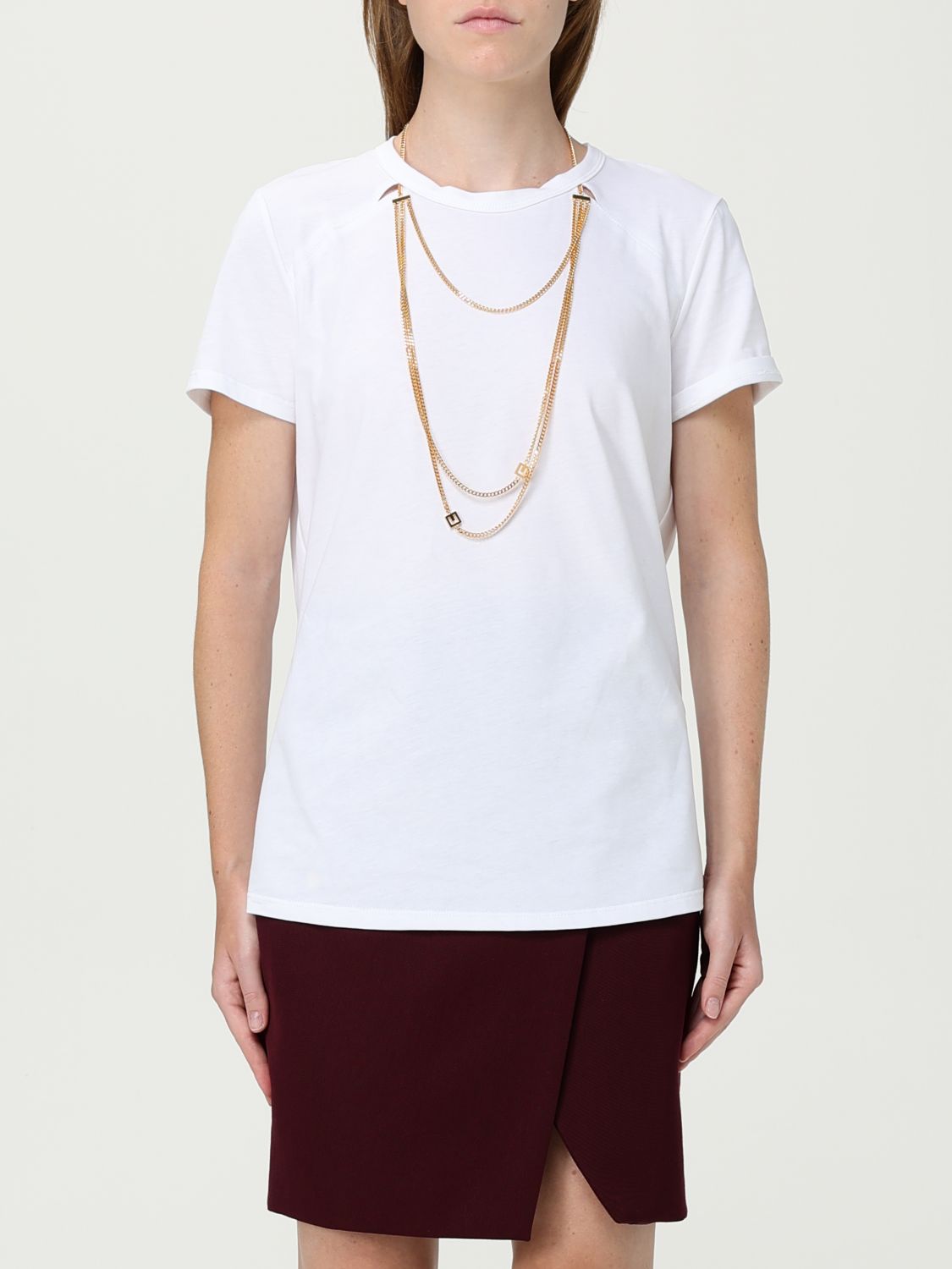 Elisabetta Franchi T-shirt Woman Color White In White