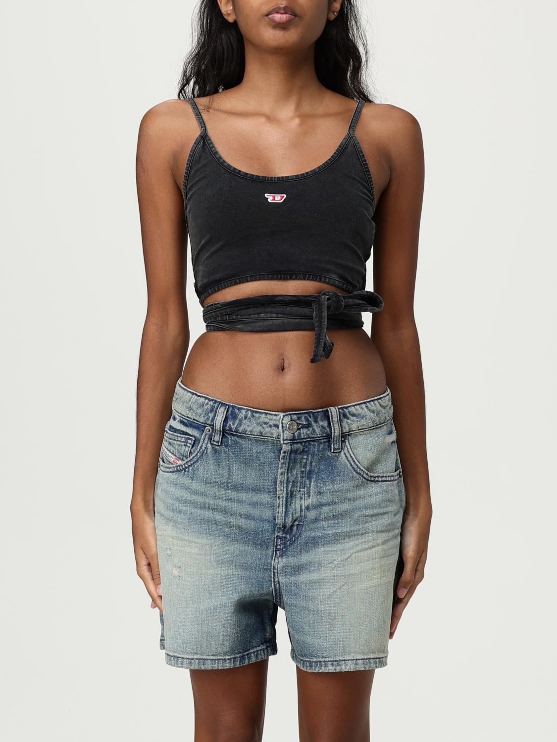 Diesel Top  Woman Color Black In Blue