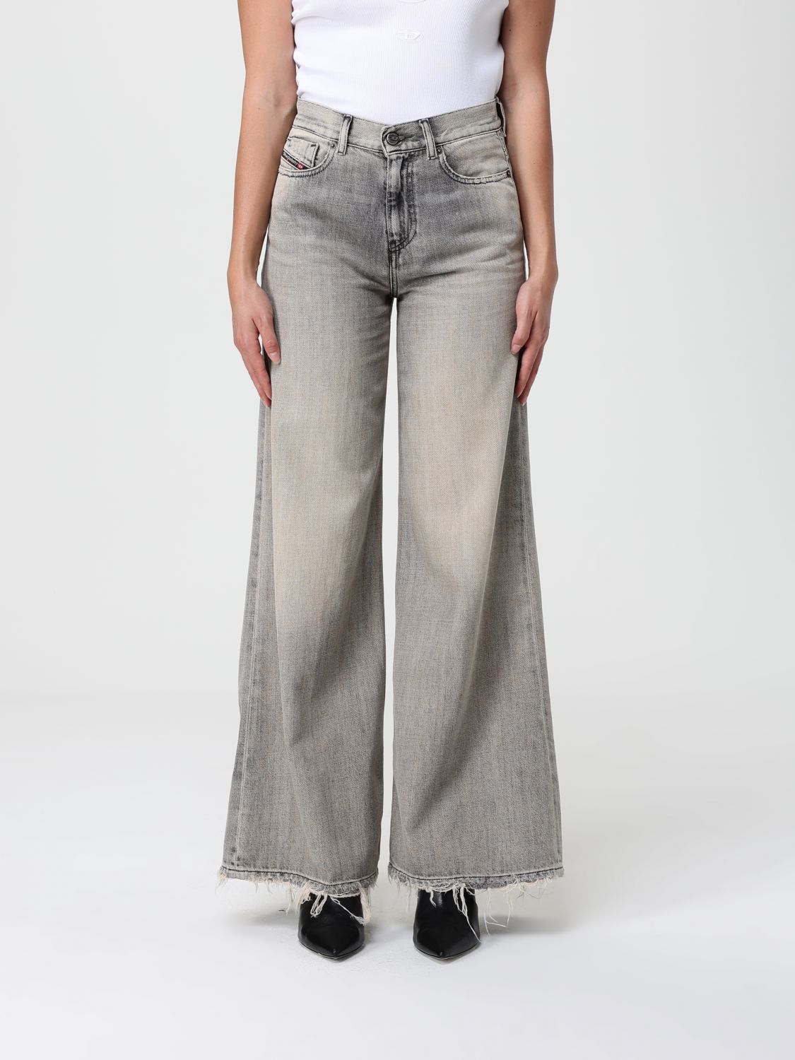 Diesel Jeans  Woman Color Grey In Gray