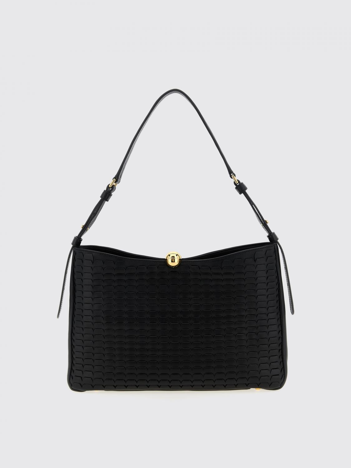 Furla Sfera Soft Shoulder Bag In Black