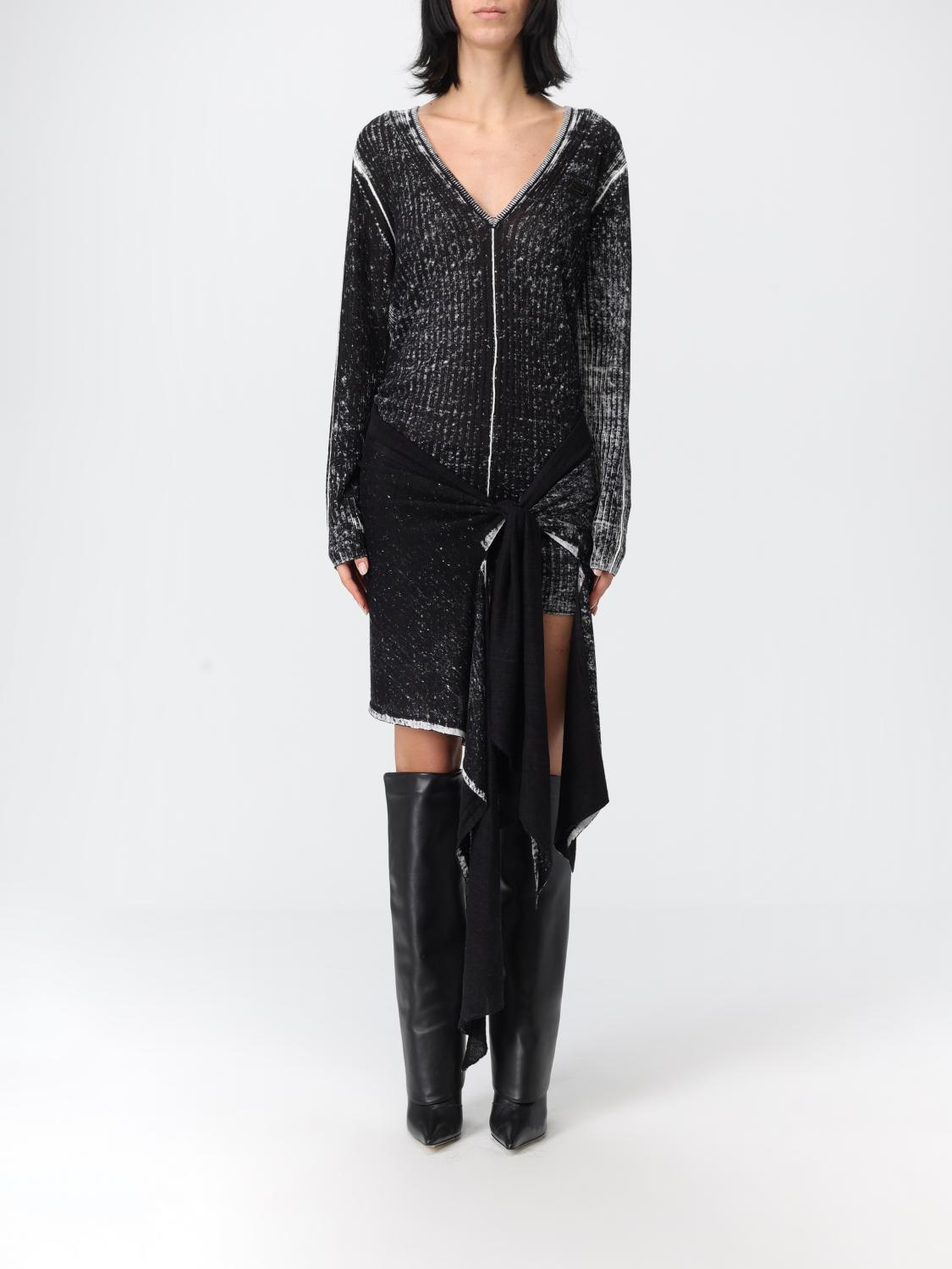 Diesel Dress Woman Color Black In Black