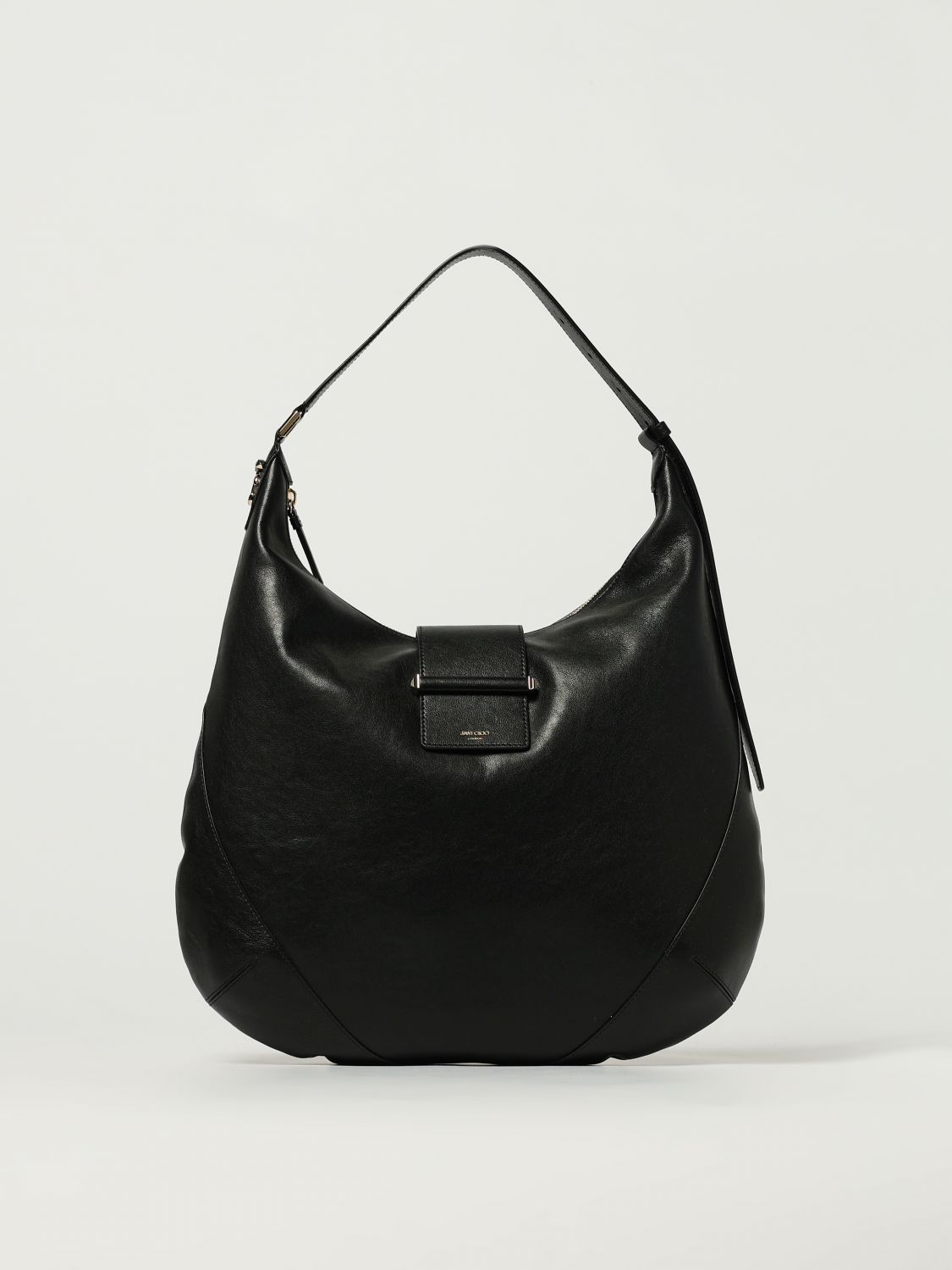 Jimmy Choo Rounded Shoulder Bag In Black