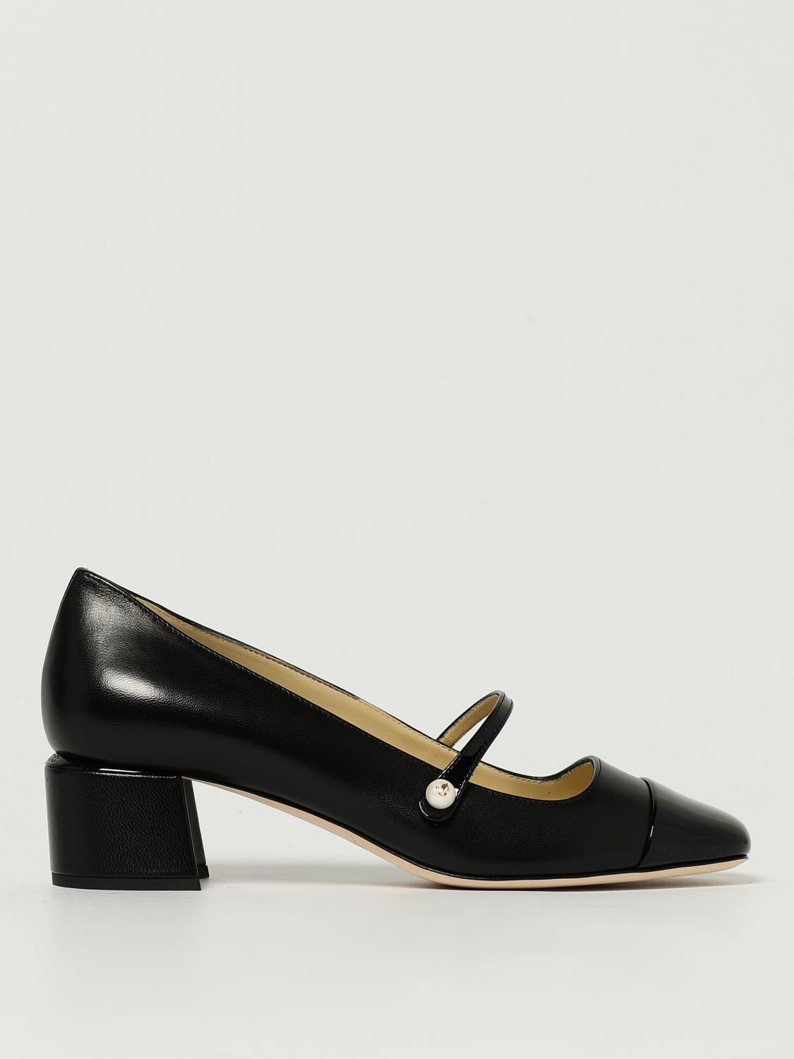 Jimmy Choo Closed Toe Chunky Heel Pump In Black