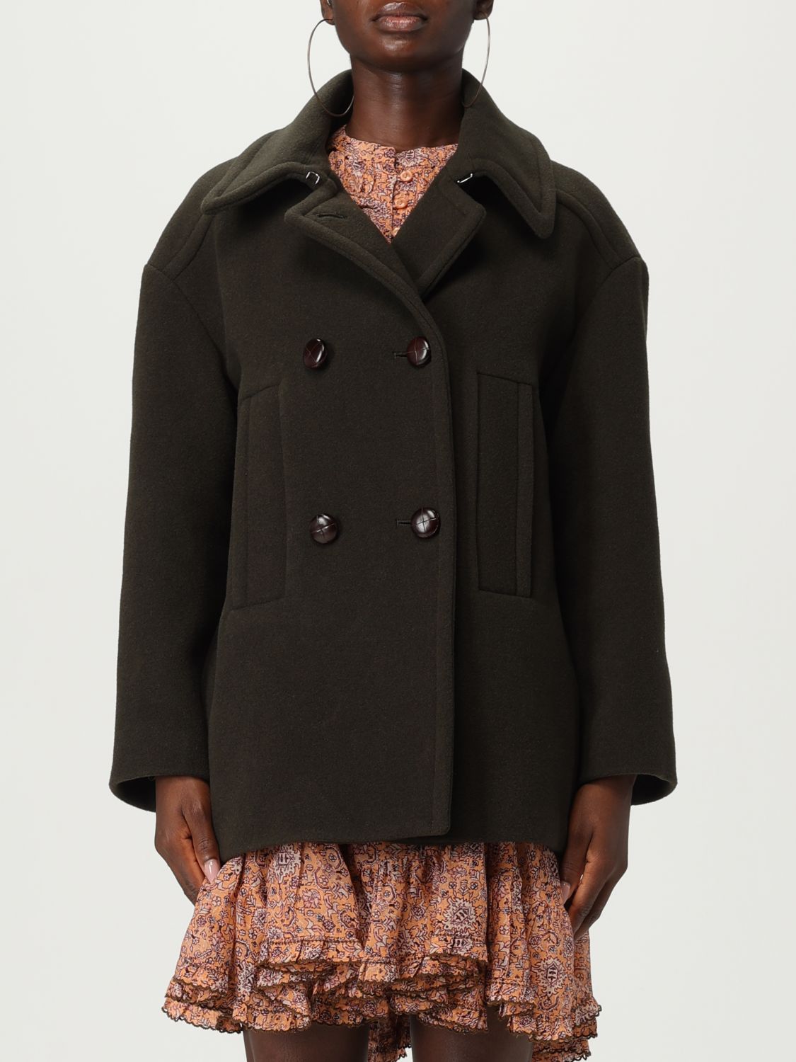 Isabel Marant Étoile Coat Isabel Marant Etoile Woman Color Green In Brown