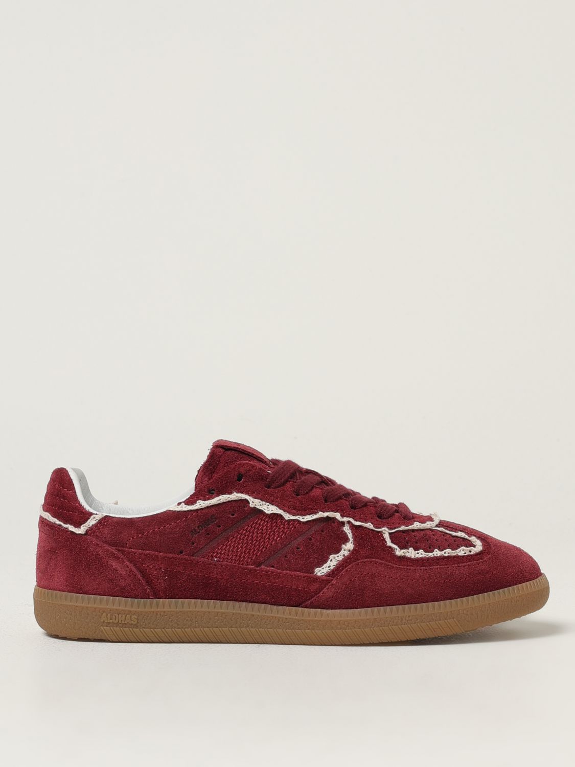Alohas Tb.490 Crochet Burgundy Leather Sneakers Burgundy In Burgundy