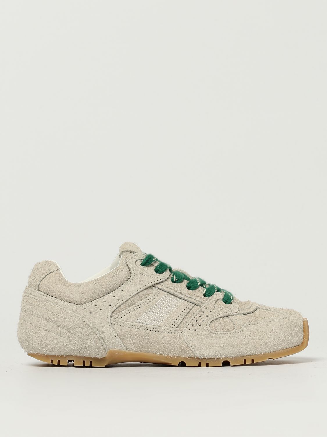 Alohas Tb.56 Suede Fuzzy Light Grey Leather Sneakers In Gray