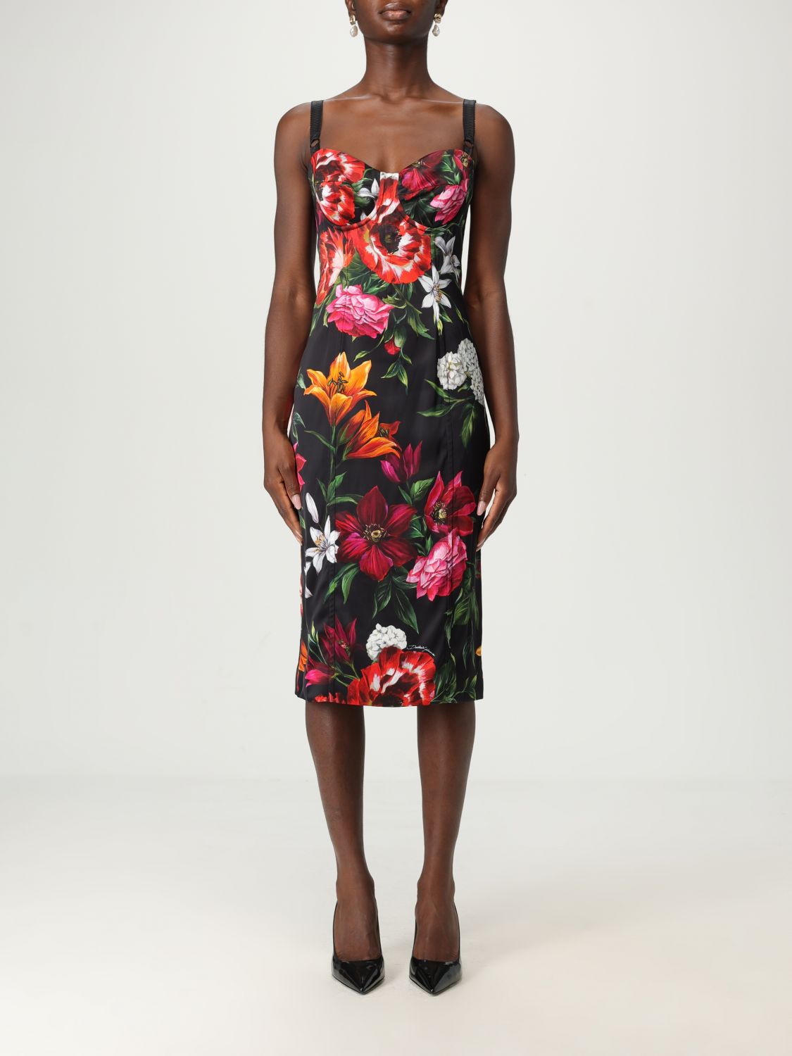 Dolce & Gabbana Floral Print Dress In Multi