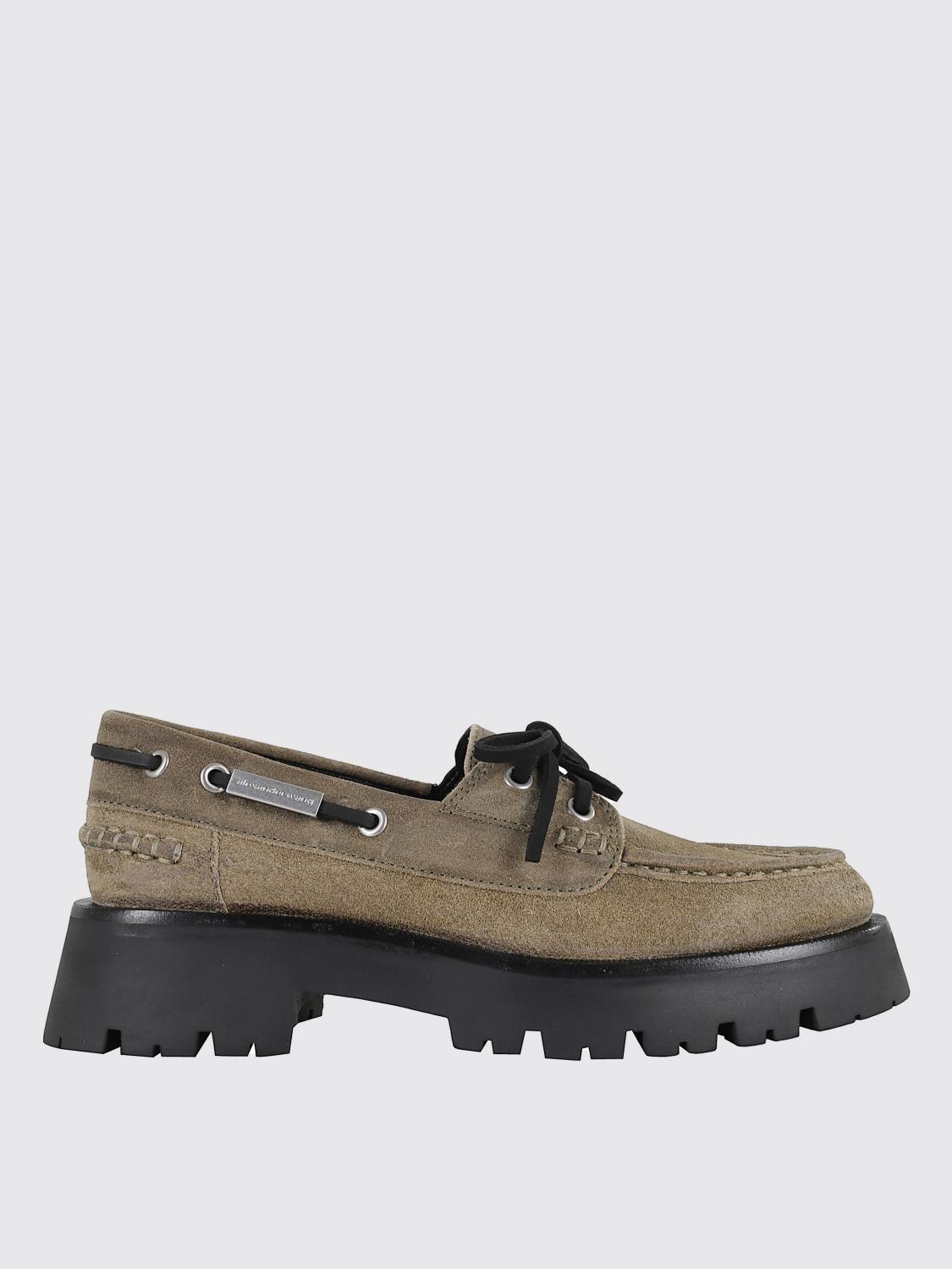 Alexander Wang Carson 50 Waxed Suede Boat Shoes In Brown