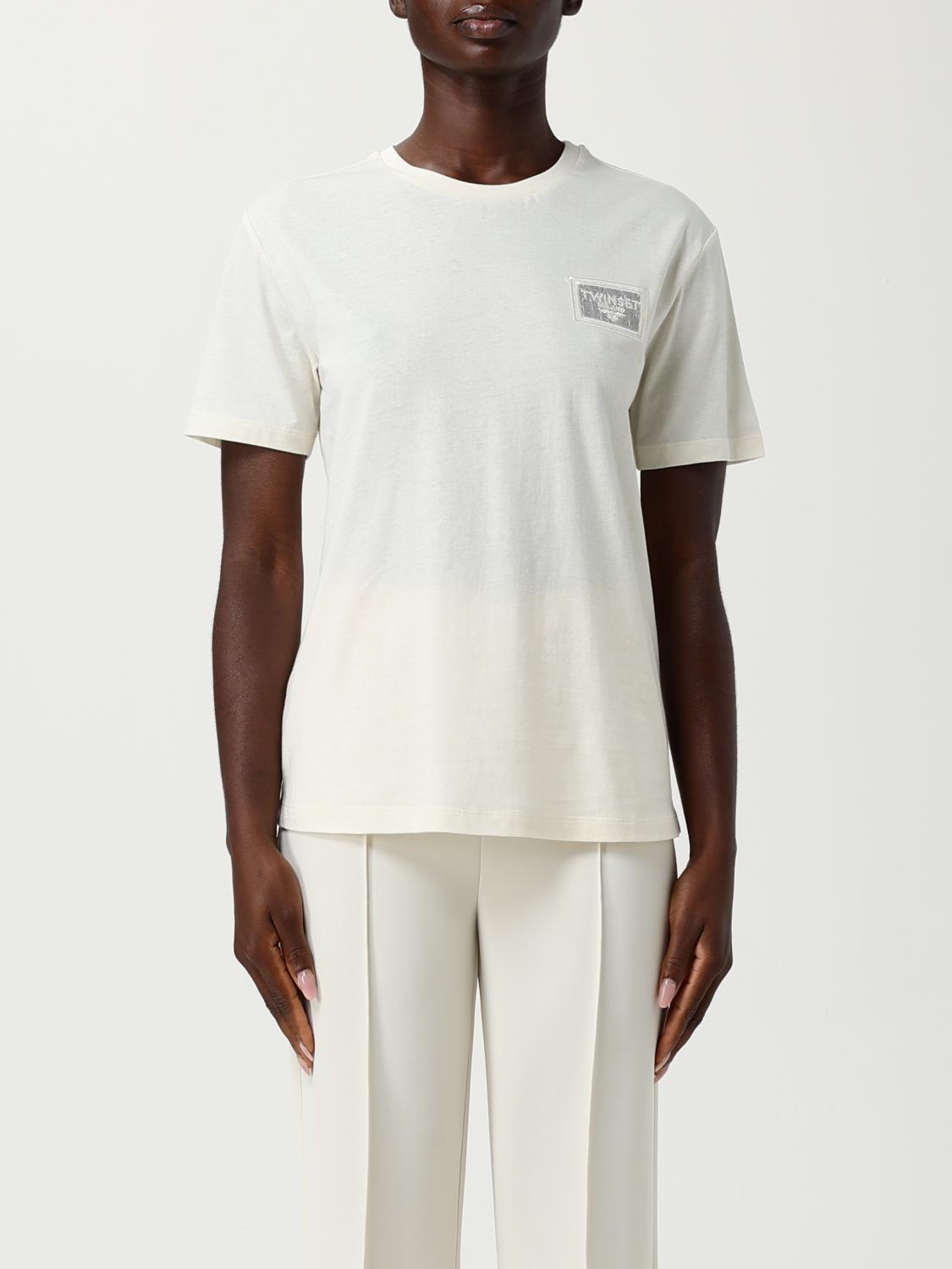 Twinset T-shirt  Woman Color Pearl In White