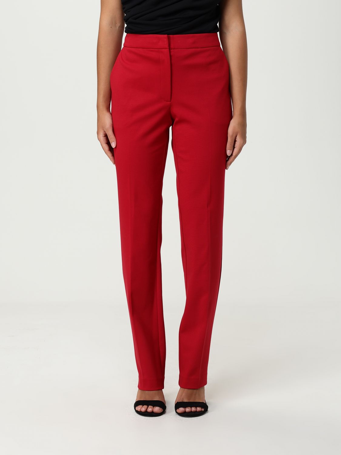 Twinset Twin-set Wide Leg Trousers In Red