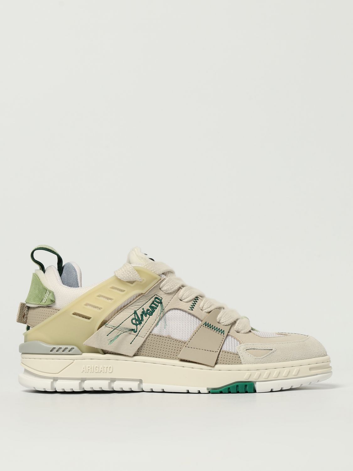 Axel Arigato Area Patchwork Sneakers In White Leather And Fabric In Nude