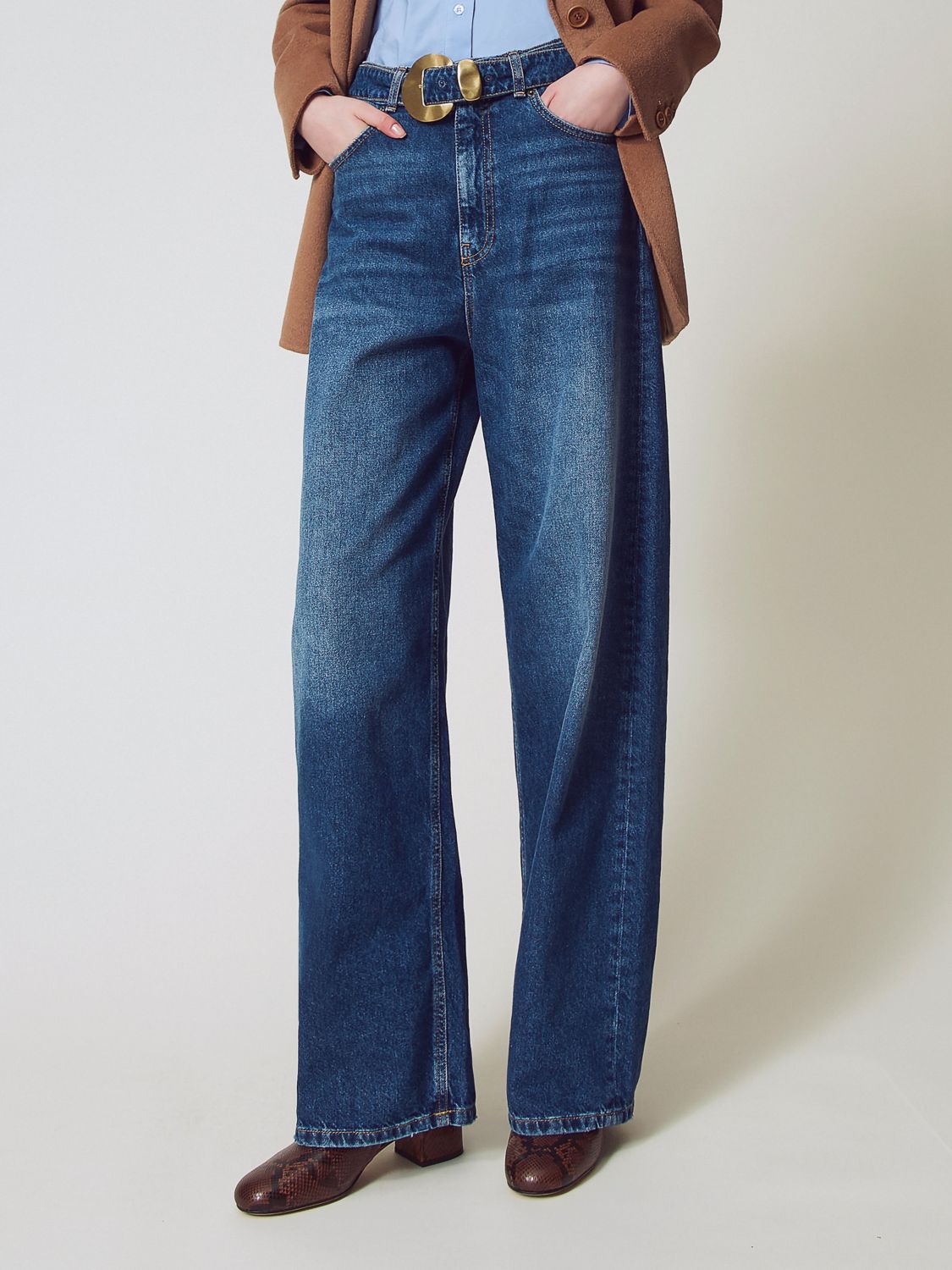 Twinset Jeans  Woman Color Denim In Blue